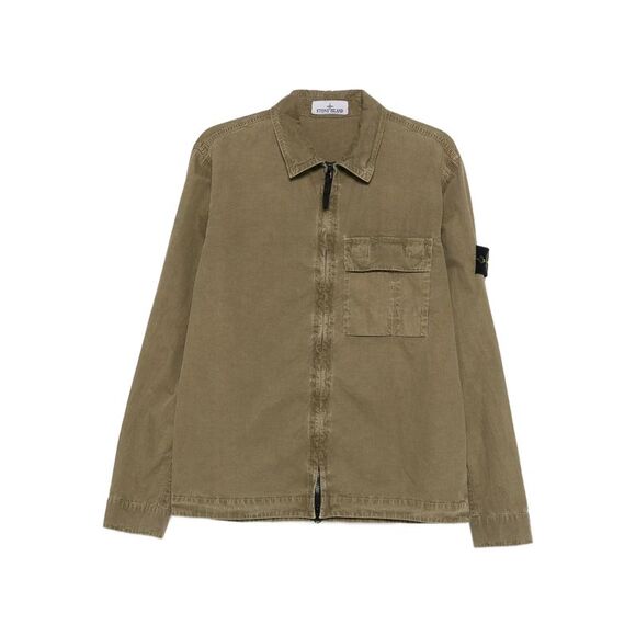 Stone Island Green Jackets - Shirt Jackets Men